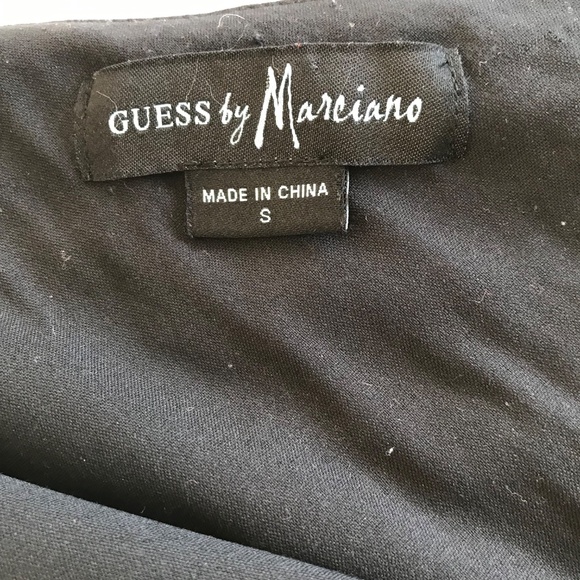 Guess by Marciano mini black dress silk one sleeve wedding guest summer size S - Picture 4 of 7